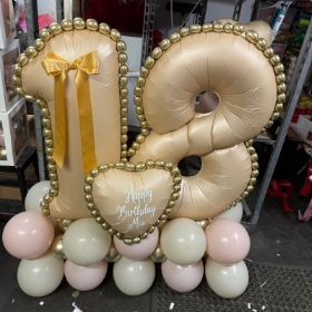 Balloon, number, birthday, party, sculpture, gravesend, northfleet, kent, London, florist, flowers, delivery
