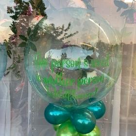 Green clearz balloon