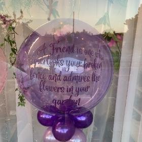 Purple clearz balloon