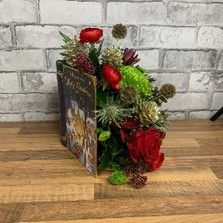 Christmas book arrangement