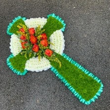 Celtic, cross, green, orange, white, Irish, Funeral, sympathy, wreath, tribute, flowers, florist, gravesend, Northfleet, Kent, london