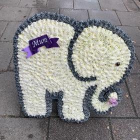 Lucky, elephant, Funeral, sympathy, wreath, tribute, flowers, florist, gravesend, Northfleet, Kent, london