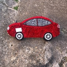 Hatchback, car, Funeral, sympathy, wreath, tribute, flowers, florist, gravesend, Northfleet, Kent, london, modern