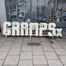 Gramps, grandad, 2, foot, xl, letters, traveller, gypsy, funeral, flowers, wreath, tribute, London, kent