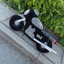 Motorbike, Motorcycle, Harley, Davidson, black, chrome, hells, angels, Funeral, sympathy, wreath, tribute, flowers, florist, gravesend, Northfleet, Kent, London