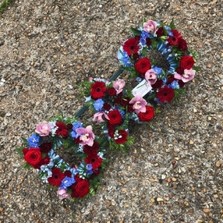 Claret, blue, west, ham, Aston, villa, dad, letters, Funeral, sympathy, wreath, tribute, flowers, florist, gravesend, Northfleet, Kent, London