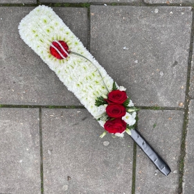 Cricket, bat, Funeral, sympathy, wreath, tribute, flowers, florist, gravesend, Northfleet, Kent, London