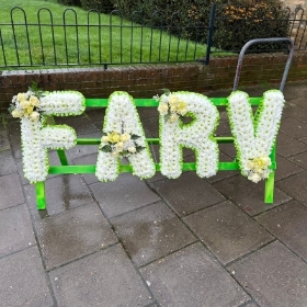 FARV, letters, word, gypsy, traveller, Funeral, sympathy, wreath, tribute, flowers, florist, gravesend, Northfleet, Kent, London, Essex 