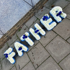 Father, letters, word, Funeral, sympathy, wreath, tribute, flowers, florist, gravesend, Northfleet, Kent, London, Essex 