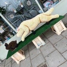 Dog, lurcher, greyhound, racing, chasing, coursing, hare, rabbit, traveller, gypsy, Funeral, sympathy, wreath, tribute, flowers, florist, gravesend, Northfleet, Kent, London