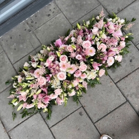 Luxury, pink, lily, rose, orchid, coffin, spray, Funeral, sympathy, wreath, tribute, flowers, florist, gravesend, Northfleet, Kent, London, Essex 