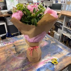 Peony paradise handtie bouquet