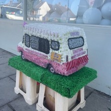 ice, cream, van, truck, Funeral, sympathy, wreath, tribute, flowers, florist, gravesend, Northfleet, Kent, London, Essex 