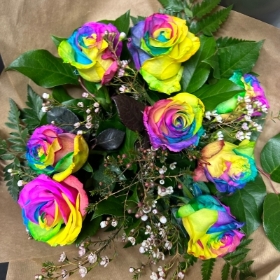 Rainbow, hose, handtie, bouquet, gift, birthday, anniversary, valentines, day, pride, delivery, flowers, florist, gravesend, Northfleet, Kent, London, Essex 