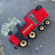 Red, steam, train, Funeral, sympathy, wreath, tribute, flowers, florist, gravesend, Northfleet, Kent, London