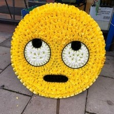 Emoji, rolleyes, face, funny, Funeral, sympathy, wreath, tribute, flowers, florist, gravesend, Northfleet, Kent, London, Essex 