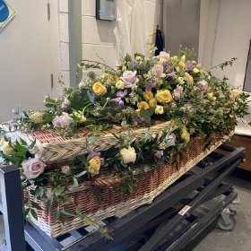 Seasonal coffin garland