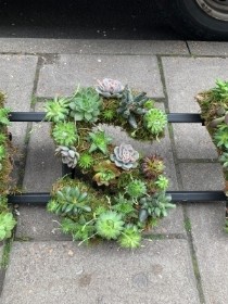 Succulent, letters, unusual, different, green, Funeral, sympathy, wreath, tribute, flowers, florist, gravesend, Northfleet, Kent, London