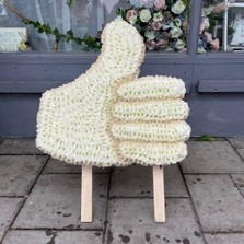 Thumbs, up, yes, hand, traveller, gypsy, Funeral, sympathy, wreath, tribute, flowers, florist, gravesend, Northfleet, Kent, London