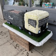 Tipper, lorry, truck, Funeral, sympathy, wreath, tribute, flowers, florist, gravesend, Northfleet, Kent, London, Essex 