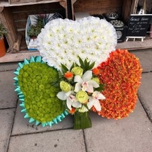 Irish, flag, shamrock, green, white, orange, lucky, good, luck, Funeral, sympathy, wreath, tribute, flowers, florist, gravesend, Northfleet, Kent, London