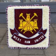 West, ham, hammers, claret, blue, football, fc, logo, Funeral, sympathy, wreath, tribute, flowers, florist, gravesend, Northfleet, Kent, London